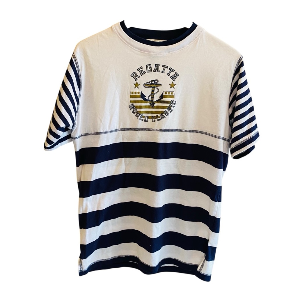 JEREMY BEAU Vintage Nautical Anchor Regatta World Classic Top